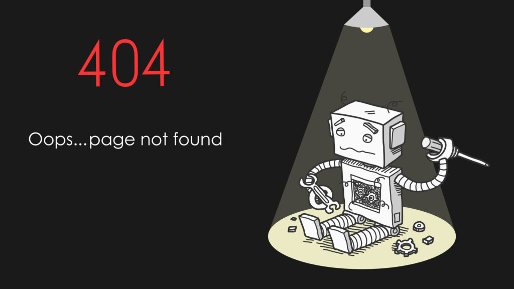 A hand drawn illustration of a website error message.