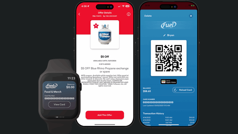 image showing various mobile ecommerce apps across a smart watch and cell phones