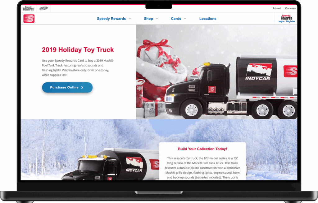 Hess Holiday Truck Tradition with Speedway Truck Image