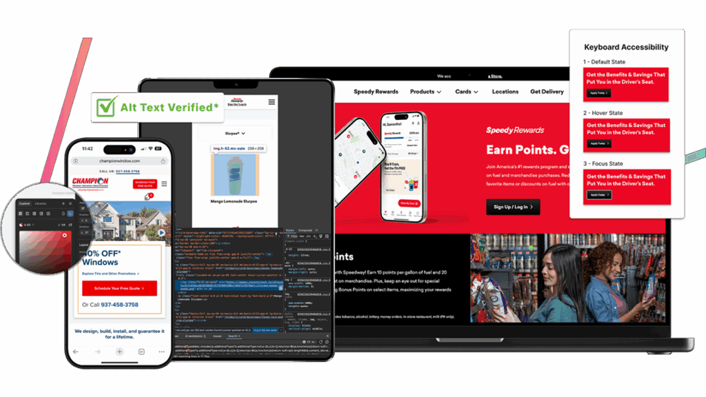 image showcasing AD compliance on multiple different screens