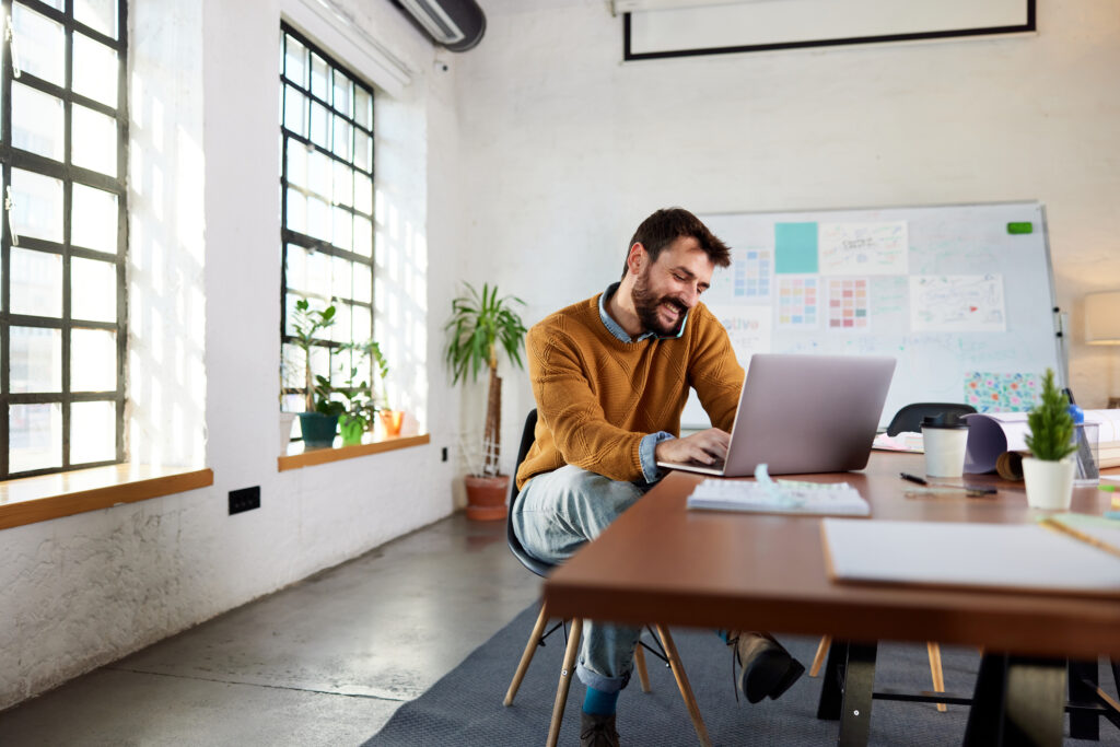 Image of a Marketer planning in office
